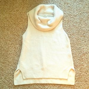 Lou and Grey, Sleeveless Tunic Sweater, cream